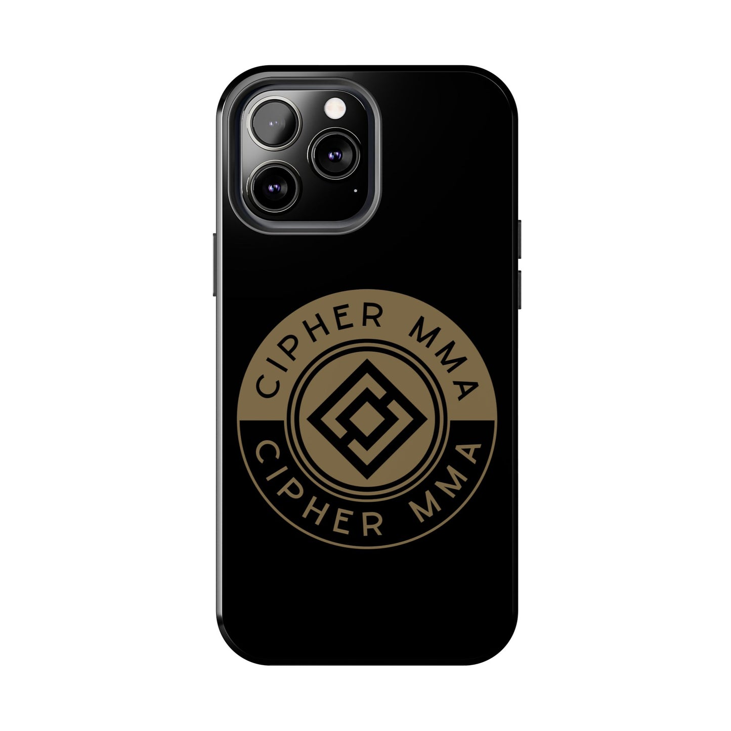 Cipher MMA Tough Phone Case — Black Protective Phone Cover with Gold Logo