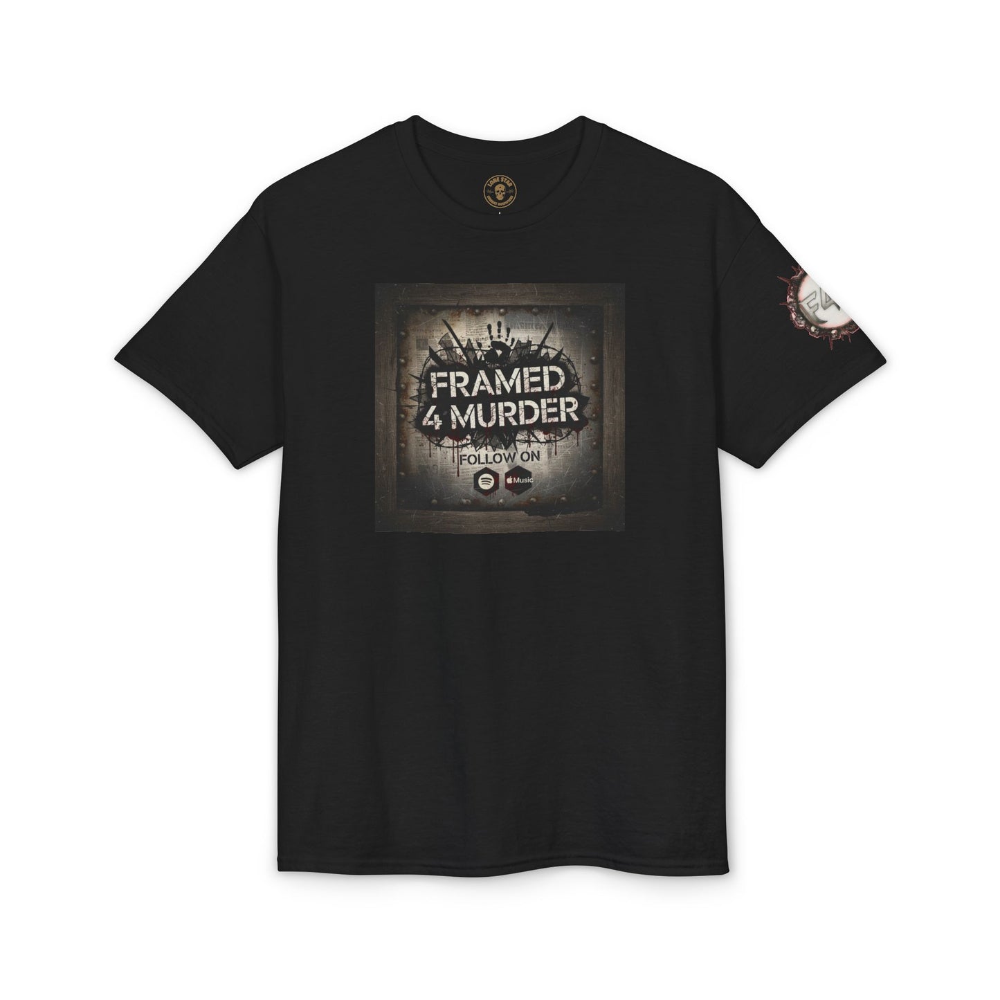 Framed 4 Murder Logo T-Shirt w/sleeve — Rock Fan Tee