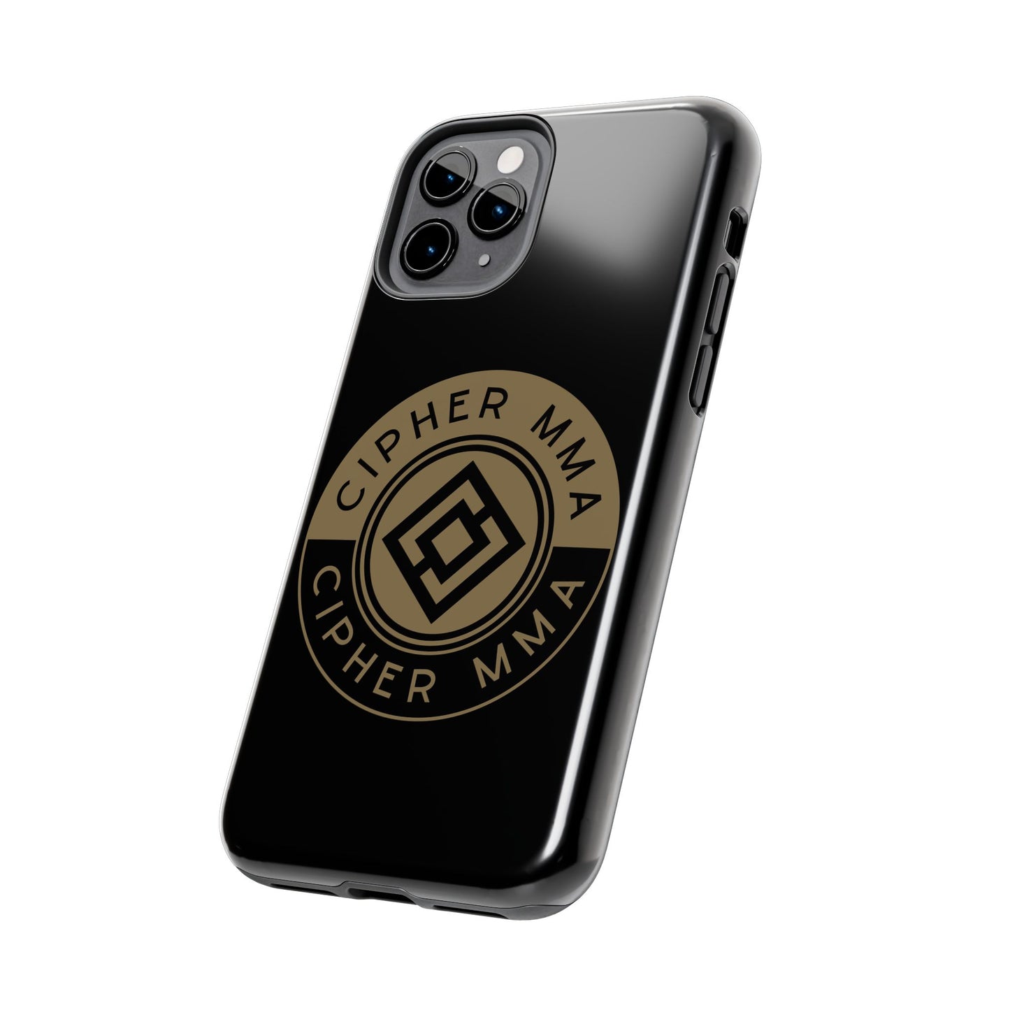 Cipher MMA Tough Phone Case — Black Protective Phone Cover with Gold Logo