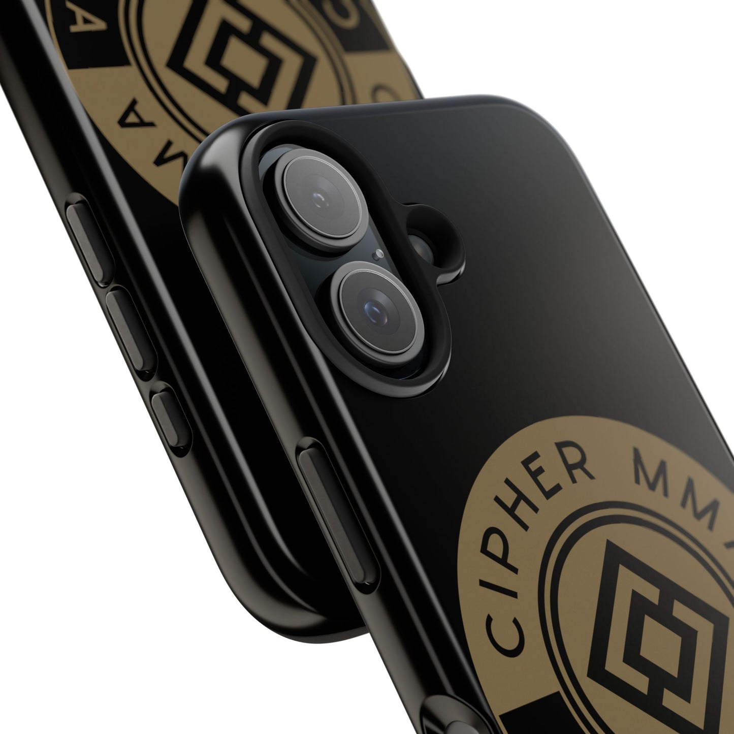 Cipher MMA Tough Phone Case — Black Protective Phone Cover with Gold Logo