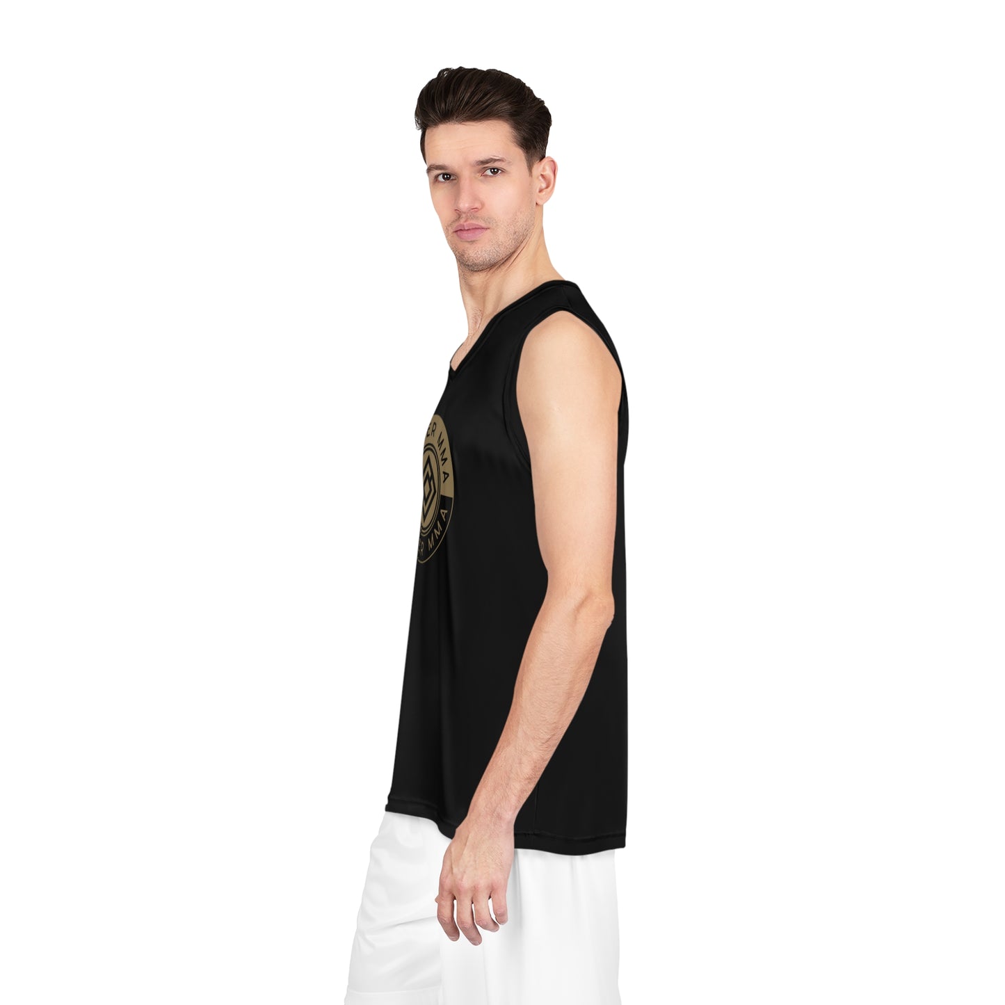 Cipher MMA Logo Basketball Jersey — Black Performance Tank