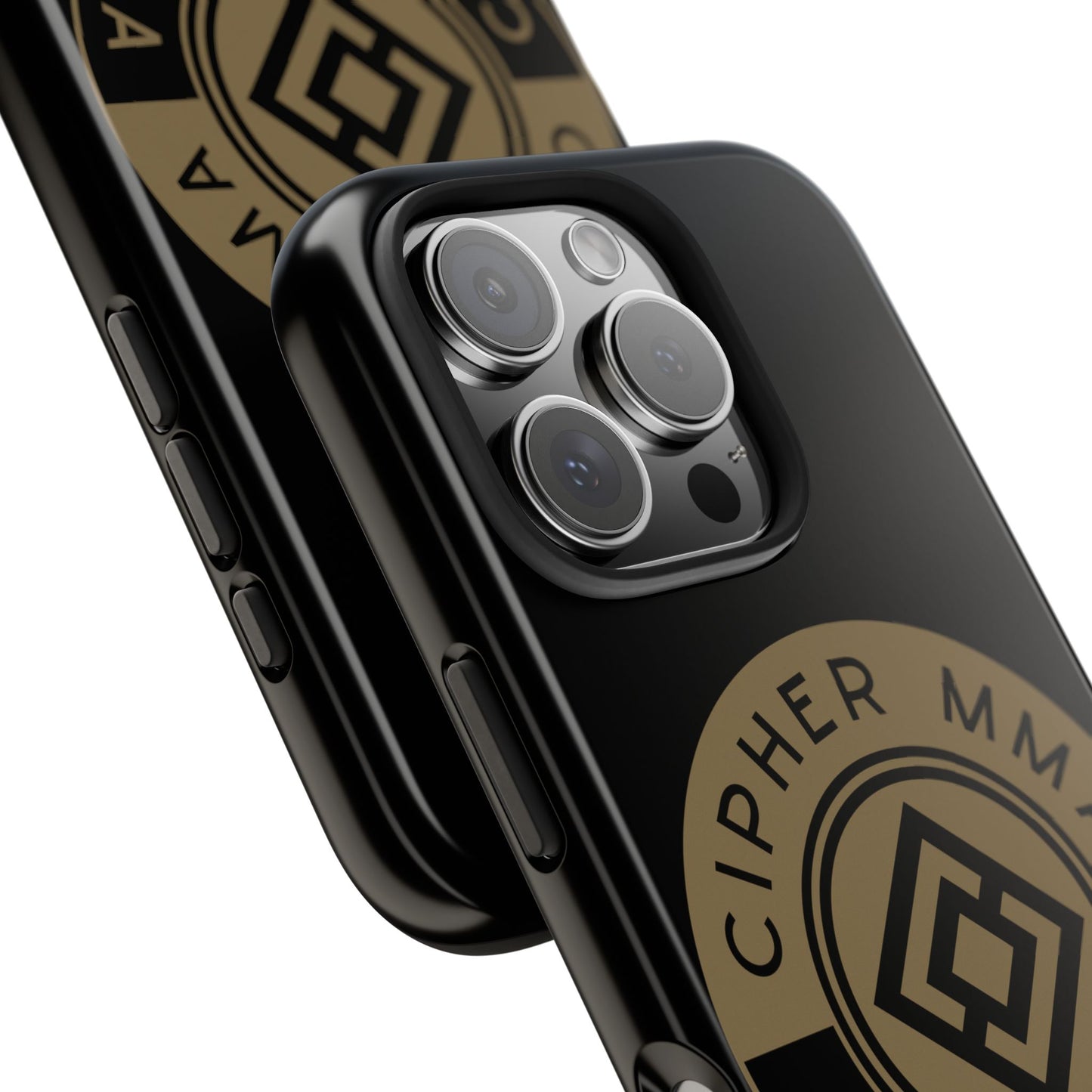 Cipher MMA Tough Phone Case — Black Protective Phone Cover with Gold Logo