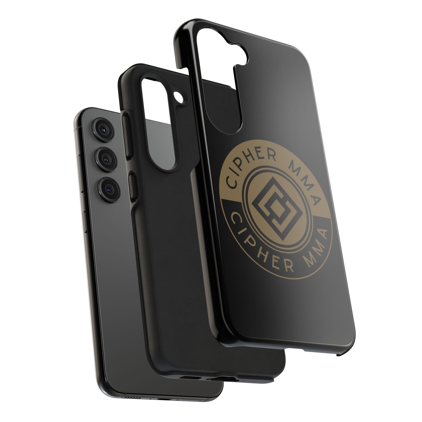 Cipher MMA Tough Phone Case — Black Protective Phone Cover with Gold Logo